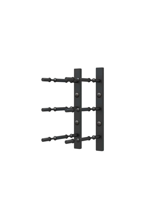 Ultra Wine Racks HZ Wall Rails 1FT Metal Wine Rack (3 to 9 Bottles) 1FT-BLK