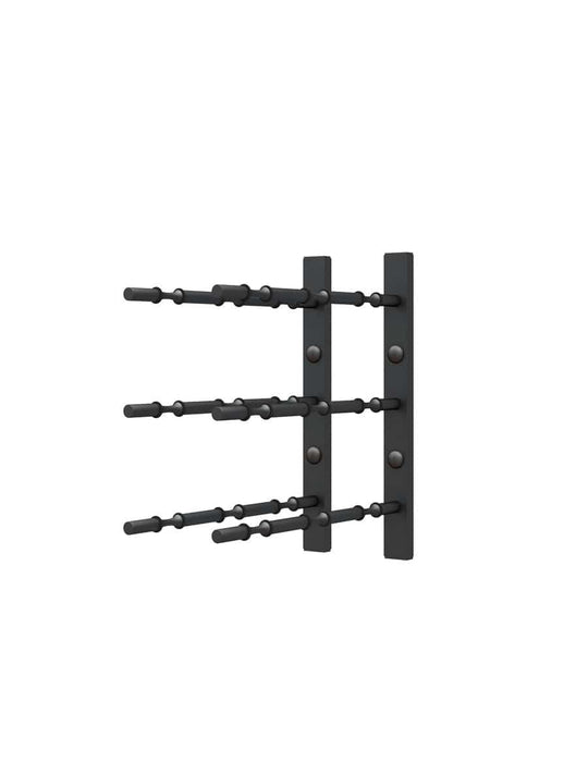 Ultra Wine Racks HZ Wall Rails 1FT Metal Wine Rack (3 to 9 Bottles) 1FT-BLK