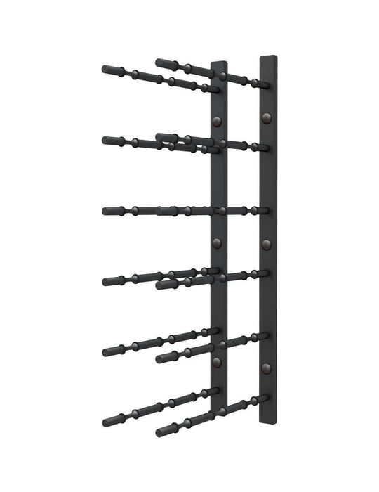 Ultra Wine Racks HZ Wall Rails - 2FT Metal Wine Racks (6 to 18 Bottles) 2FT-BLK